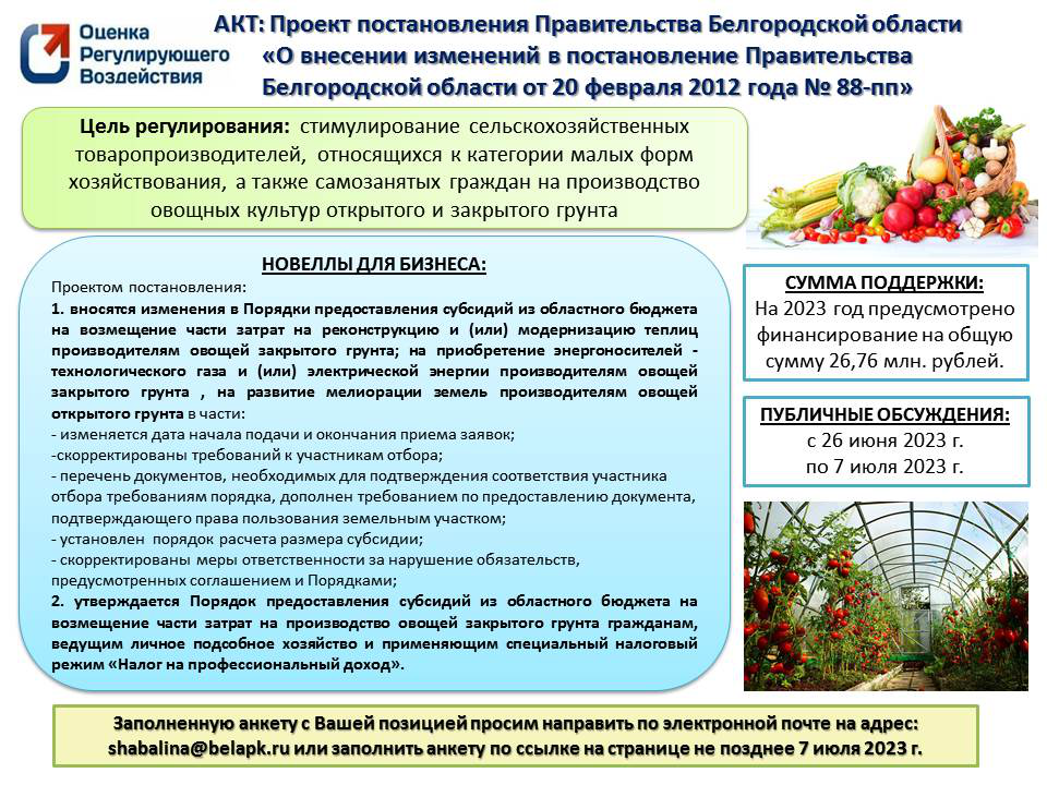 Постановление правительства белгородской